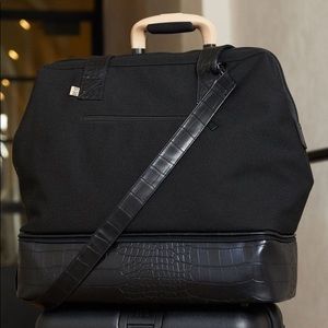 Beis Convertible Mini Weekender - Black Croc